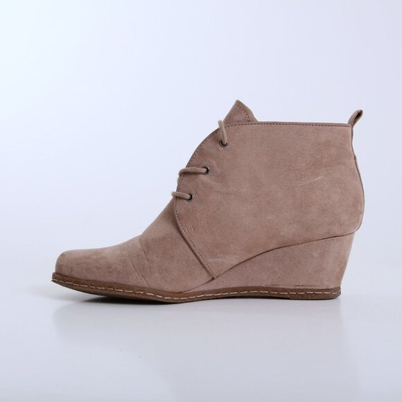 Franco Sarto Annabelle Lace Up Wedge Booties in Tan Women Size 9 - Picture 7 of 12